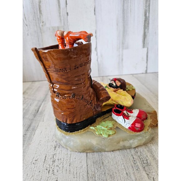 Ron Lee hobo boot clown emmett kelly sleeping 1994 gold circus figurine statue v - Picture 7 of 10